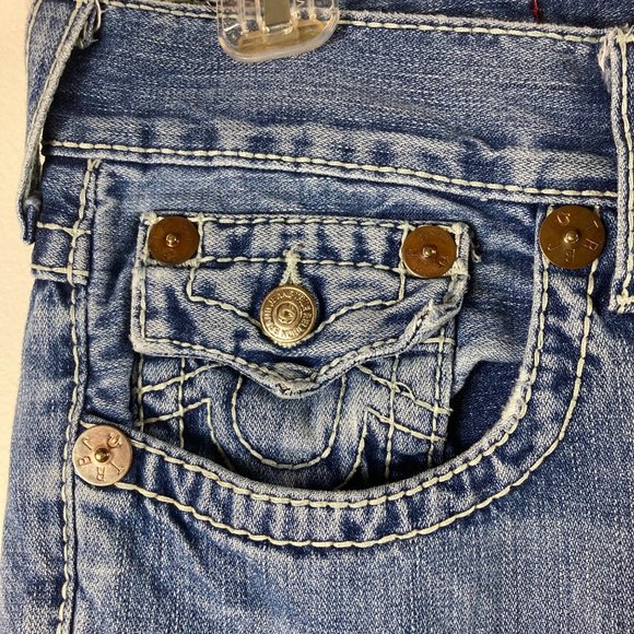 Mens Billy Big T True Religion Distressed Jeans USA 34 x 33 - Picture 3 of 11